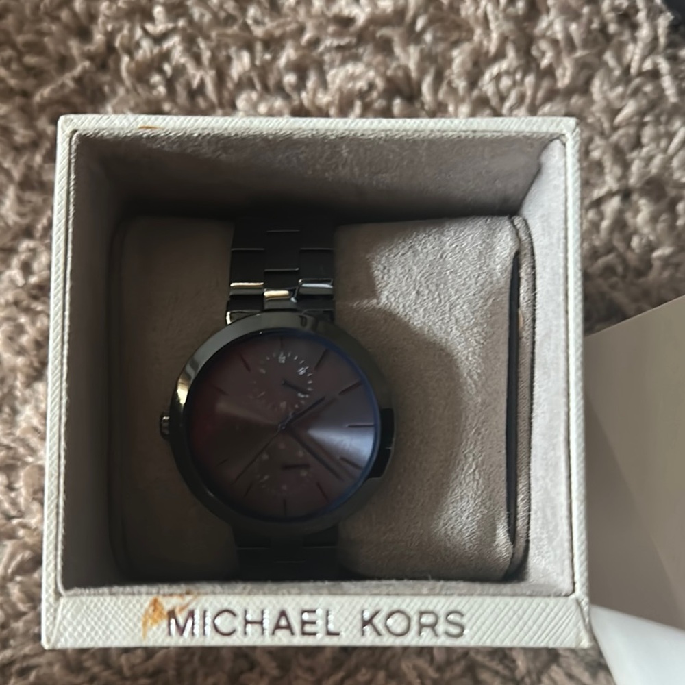 Michael Kors Black and Purple Watch